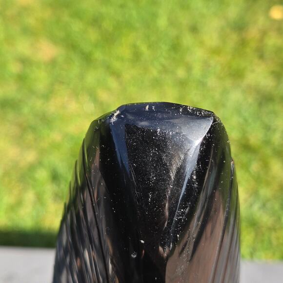 Handcrafted MCM Aztec Mayan Warrior Black Obsidian Onyx Mexico HEAVY *read* - Picture 6 of 15